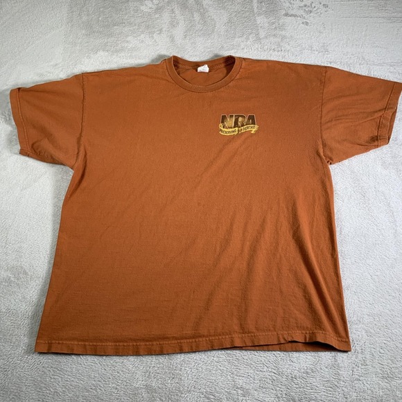 Vintage NRA Preserving Our Heritage Shirt Mens XL Orange Deer Hunting Hunter - Picture 4 of 10